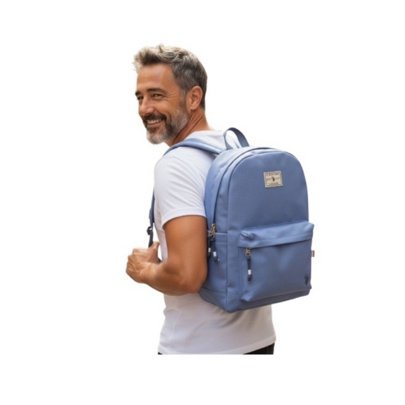 U.S. Polo Assn. Sky Blue Men's Backpack - Picture 10 of 12